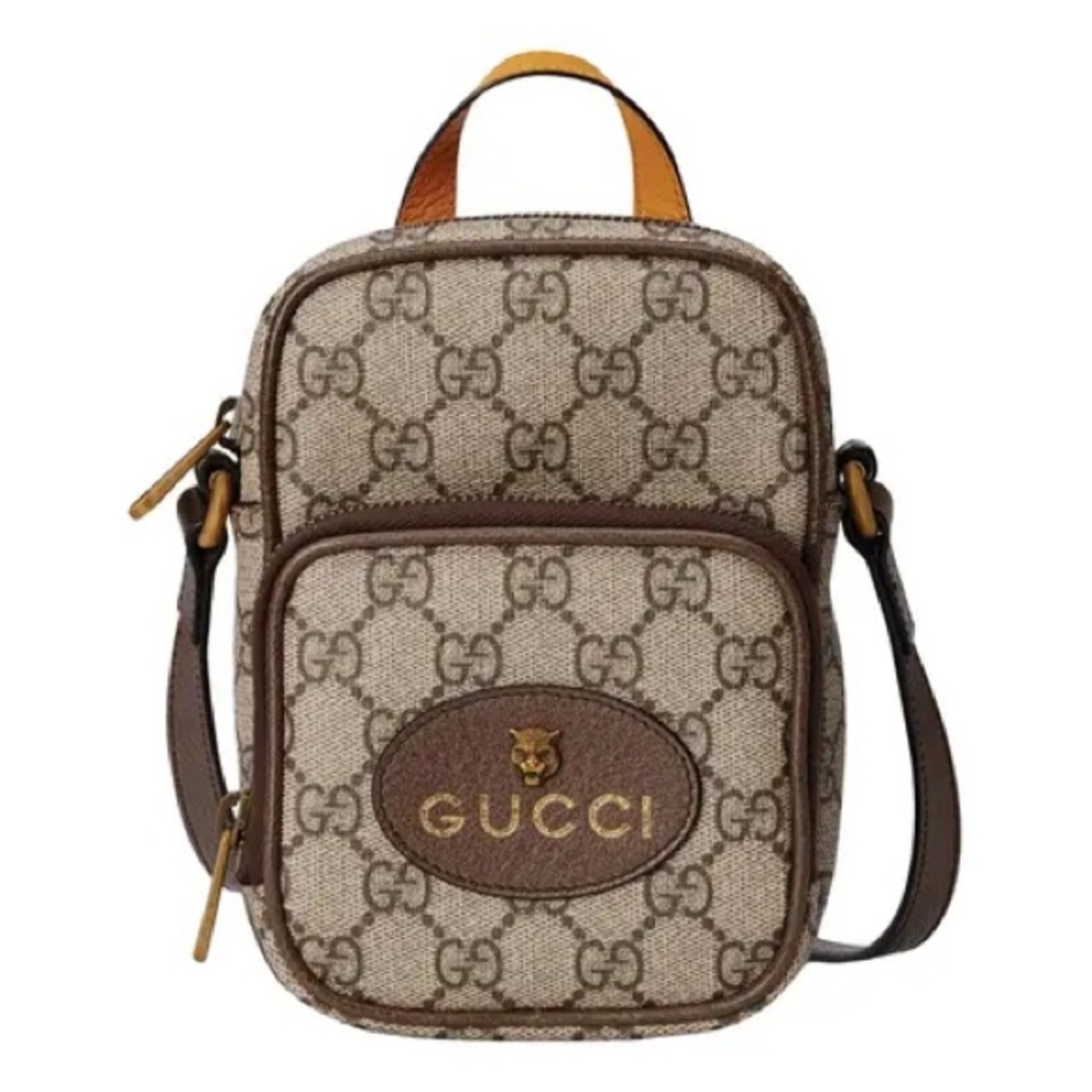 New GUCCI GG Ophidia Supreme Monogram Neo Double Zip Messenger crossbody Bag